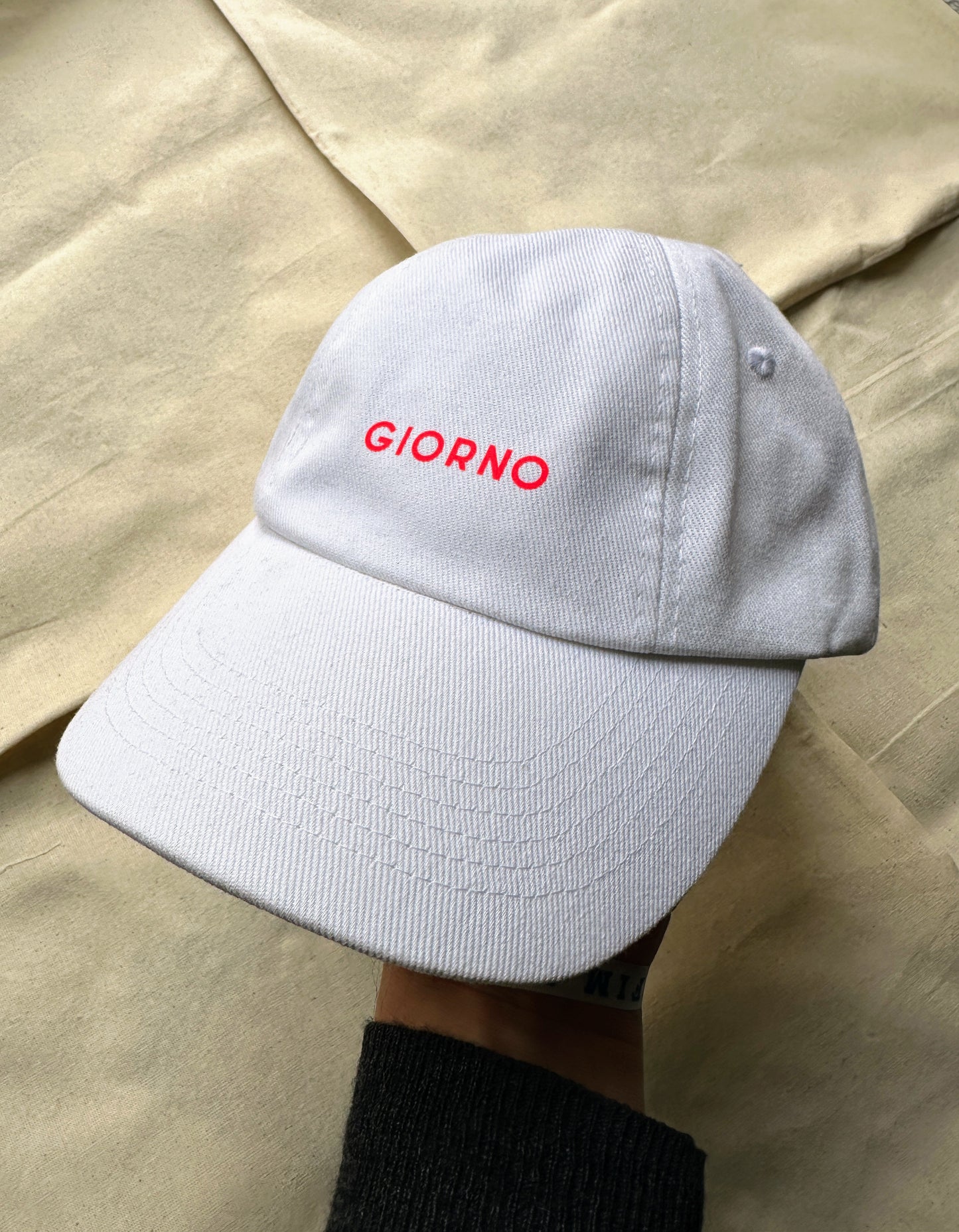 GIORNO Cap / Weiß - Neonrot